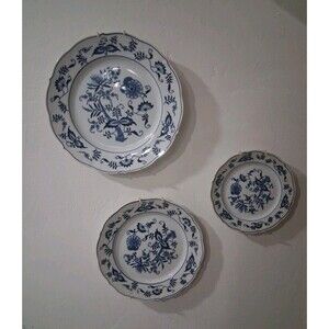 Vintage Blue And White Danube China Japan Mini Gallery Wall Plates Cottagecore